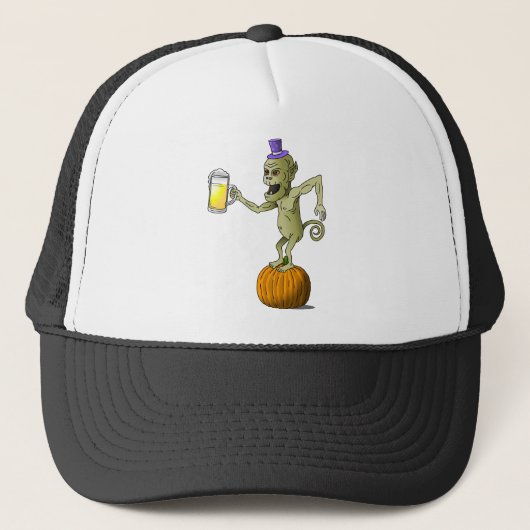 Cheers Ghouls Halloween-Party Truckerkappe (Vorderseite)