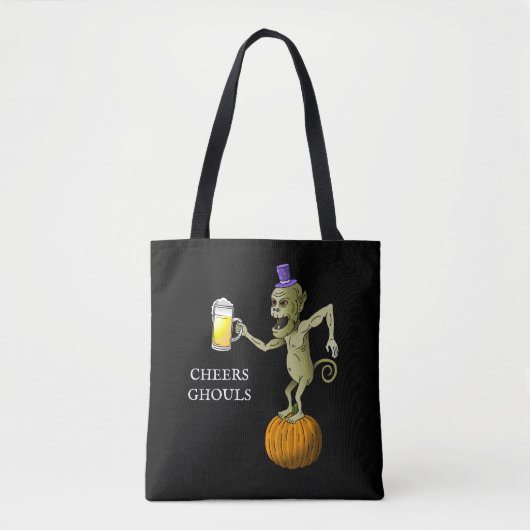 Cheers Ghouls Halloween Trick oder Treat Tasche (Vorderseite)