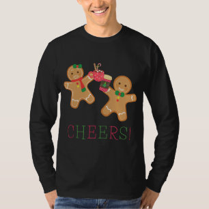 Cheers Gingerbread Mann und Frau Hot Chocolate Cof T-Shirt
