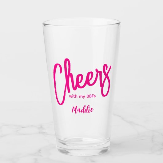 Cheers Girls Galentines Glas (Vorderseite)