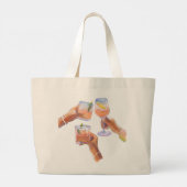 Cheers Girly Ladys Sweet Celebration Shopping Bag Jumbo Stoffbeutel (Rückseite)