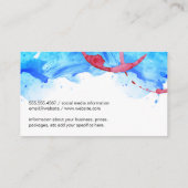 Cheers Glasses | Hintergrund Wasserfarbe Visitenkarte (Rückseite)