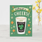 Cheers Glitter Texture St Patricks Card Karte (Gelbe Blume)
