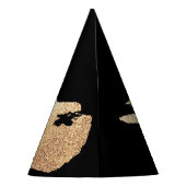 Cheers Gold Glitzer Party Hat Partyhütchen (Rückseite)