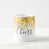 Cheers Gold Polka Dot Confetti Tasse (Mittel)