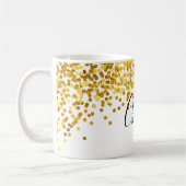 Cheers Gold Polka Dot Confetti Tasse (Links)