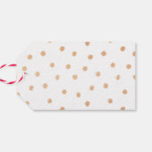 Cheers Gold Rose Calligraphy Gastgeschenk Hochzeit Geschenkanhänger (Rückseite Horizontal)