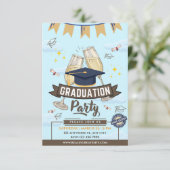 Cheers Graduation Party Class of 2026 Invitation Einladung (Stehend Vorderseite)