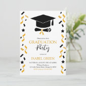 Cheers Graduation Party Einladung (Stehend Vorderseite)