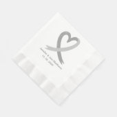 Cheers gray Calligraphy Custom Wedding Napkins Serviette (Ecke)