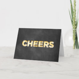 Cheers Greeting Card on Chalkboard Karte