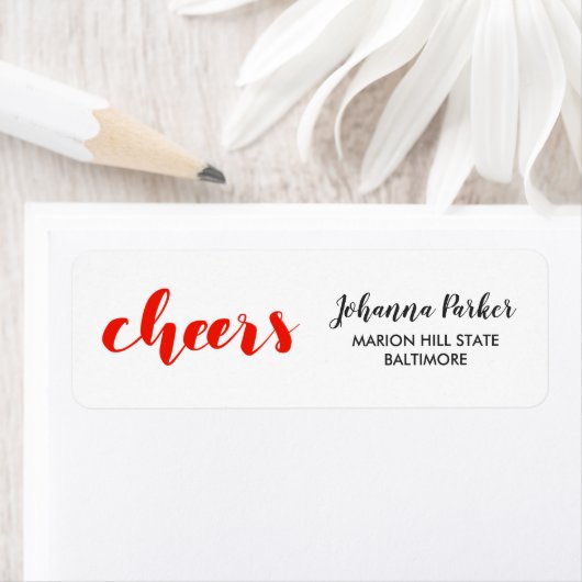 Cheers Handgeschriebene Red Script Holiday (Insitu)