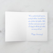 "Cheers - Happy Anniversary" - Grußkarte Karte (Innenseite)