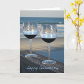 "Cheers - Happy Anniversary" - Grußkarte Karte (Gelbe Blume)