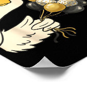 Cheers Happy New Year 2026 Goose With Balloon Disc Poster (Ecke)