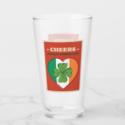CHEERS Happy St. Patrick's Day Glas (Vorderseite)