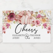 Cheers Herbsthochzeit Personalisiert Schaumweinetikett (Einzelnes Label)