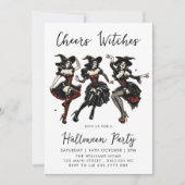 Cheers Hexen Adult Halloween-Party Einladung (Vorderseite)
