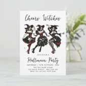 Cheers Hexen Adult Halloween-Party Einladung (Stehend Vorderseite)