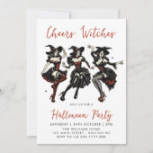 Cheers Hexen Adult Halloween-Party Einladung (Vorderseite)