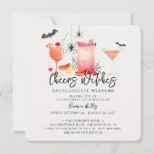 Cheers Hexen Halloween Bachelorette Weekend Einladung (Vorderseite)