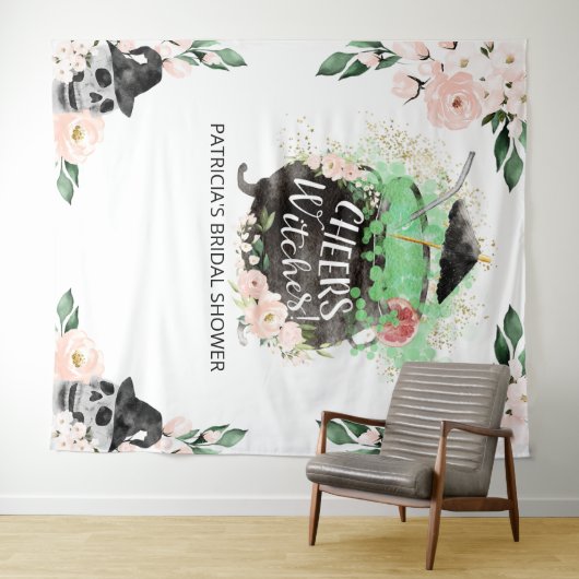 Cheers Hexen Halloween Brautparty Backdrop Wandteppich (Beispiel (Horizontal))