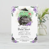 Cheers Hexen Halloween Bridal Dusche Einladung (Stehend Vorderseite)