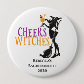 Cheers Hexen Halloween Cocktail Bachelorette Button (Vorderseite)