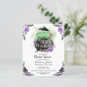 Cheers Hexes Brautparty Einladungen (Stehend Vorderseite)