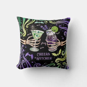 Cheers Hexes Halloween Cocktail Brillen Kissen