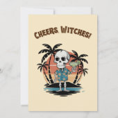 Cheers Hexes Halloween Skeleton Einladung (Rückseite)
