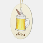 Cheers Holiday Egg Nog Eggnog Weihnachtsgetränk Keramikornament (Links)