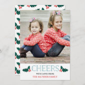 Cheers Holiday Fotokarte Grüße Feiertagskarte (Vorne/Hinten)