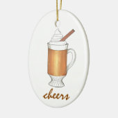 Cheers Hot Buttered Rum Winter Holiday Drink Keramikornament (Links)
