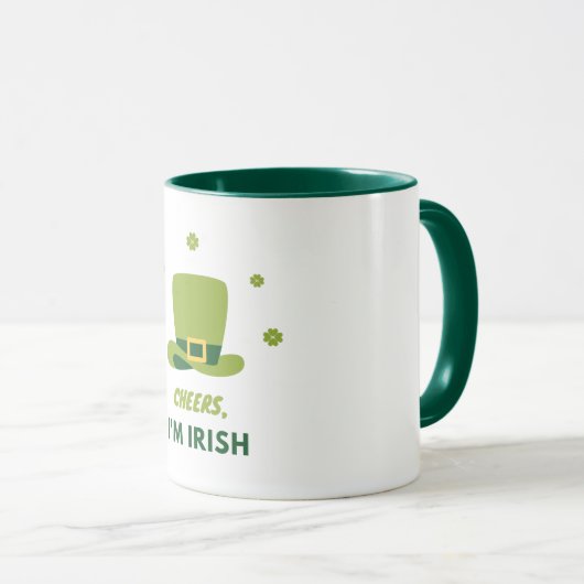 "CHEERS I'M IRISH" ZWEI TASSE. MUG TASSE (VorderseiteRechts)