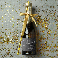 Cheers Imitate BLACK GLITZER Wedding Mini