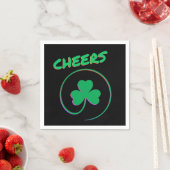 Cheers Ireland Clover Kleeblatt St Patrick's Serviette (Beispiel)