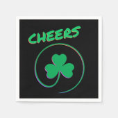 Cheers Ireland Clover Kleeblatt St Patrick's Serviette (Vorderseite)