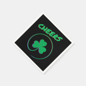 Cheers Ireland Clover Kleeblatt St Patrick's Serviette (Ecke)