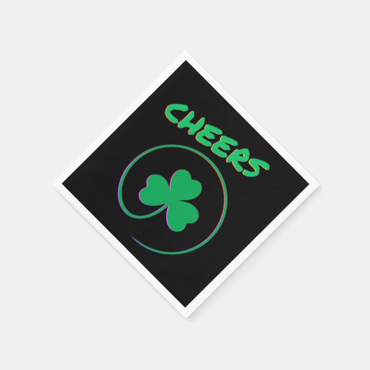 Cheers Ireland Clover Kleeblatt St Patrick's Serviette (Ecke)