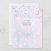 Cheers Iridescent Bokeh Silvester Einladung (Rückseite)