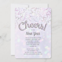 Cheers Iridescent Bokeh Silvester