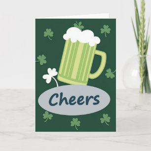 Cheers Irisches Bier Fun-Karte Karte