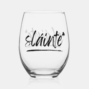 Cheers Irish Sláinte Weinglas Ohne Stiel