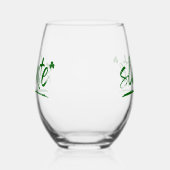 Cheers Irish Sláinte Wine Glass - Green Weinglas Ohne Stiel (Links)