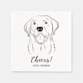 Cheers Labrador Retriever Personalisierte Hundehun Serviette (Vorderseite)