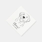 Cheers Labrador Retriever Personalisierte Hundehun Serviette (Ecke)