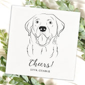 Cheers Labrador Retriever Personalisierte Hundehun Serviette