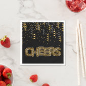 CHEERS Leopard Print Balloon Celebration Chic Fun Serviette (Beispiel)
