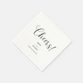 Cheers Liebe Elegant Minimalistisch Einfache Hochz Serviette (Ecke)